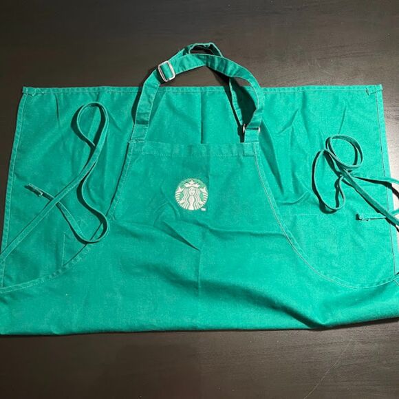 Starbucks Green Logo Employee Uniform Apron Barista Adjustable Pockets - Picture 1 of 3